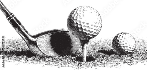 Illustration of a golf iron, vector background. This vector illustration can be used in any size you like for advertising, logos, and other work.