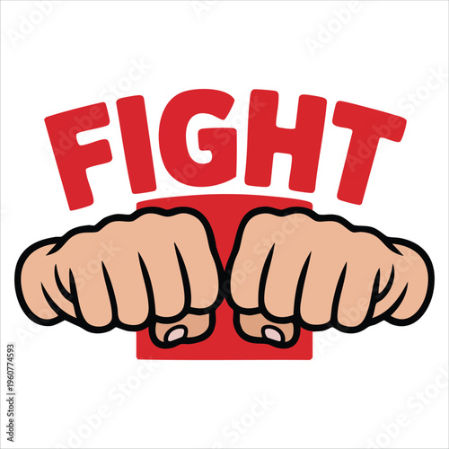 Fist Hand Battle Punch Power Symbol For Competition And Fighting Isolated Vector Illustration On White Background