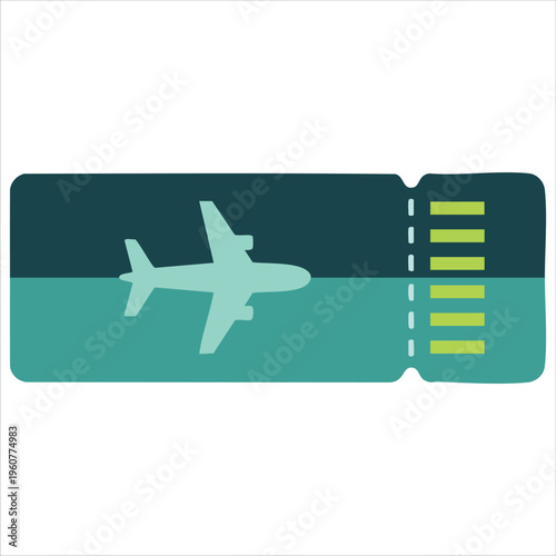 Boarding Pass Symbol For Vacation And Journey Concepts Isolated Vector Illustration On White Background
