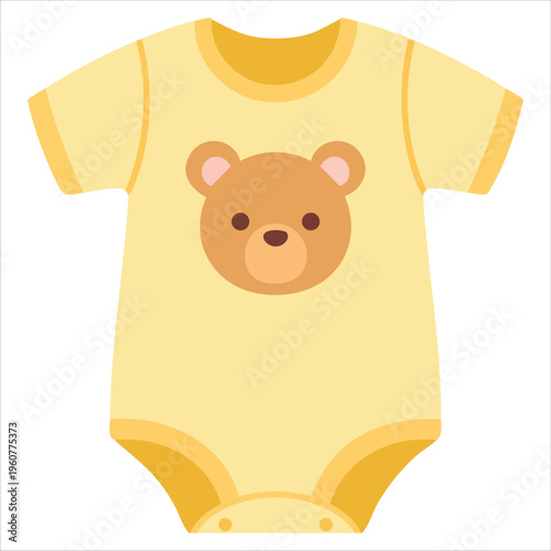 Vector Colorful Illustration Of Baby Bodysuit Isolated On White Background For Newborns Isolated Vector Illustration On White Background