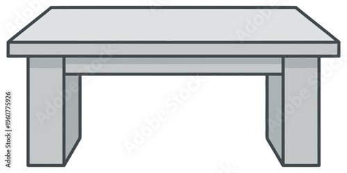 Table modern furniture icon representing workspace desk and interior design