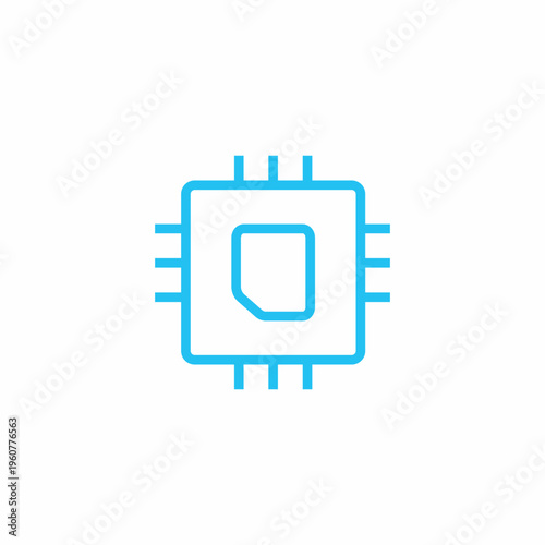 Microchip computer digital logo design