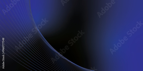 Radiant navy and black gradient waves emerging smoothly from a deep shadowy base over a textured grain background with delicate glowing accents, modern creative banner design