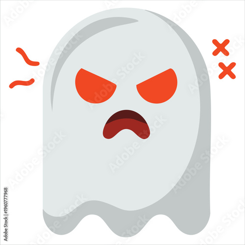 Playful Cute Ghost Character Sticker for Spooky Season Celebrations