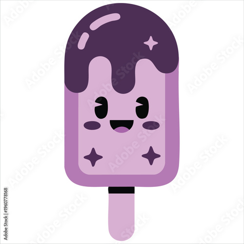 Adorable Kawaii Ice Cream Treat with Strawberry Flavor and Colorful Toppings