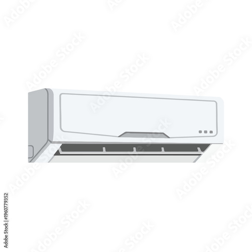 Modern Wall-Mounted Air Conditioner Vector Illustration