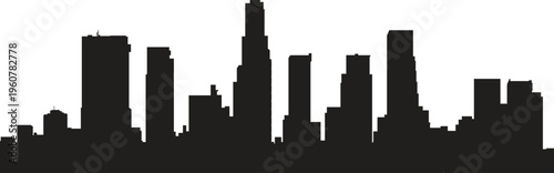 Los Angeles city skyline prepared in vector