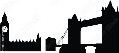 London city skyline prepared in vector