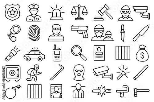 Crime scene investigation with police officers searching for clues and evidence