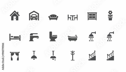 Various bathroom fixtures and furniture icons are displayed jbsdk