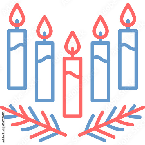 Advent Candle Vector Icon