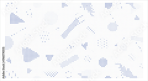 Blue dots on a forming a pattern