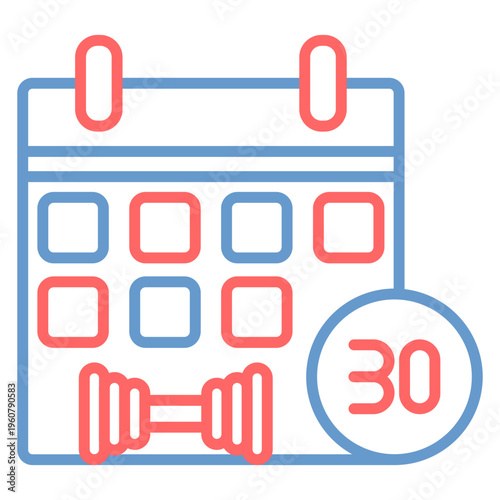 30 Days Challenge Vector Icon