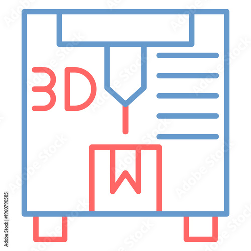 3D Printing Vector Icon