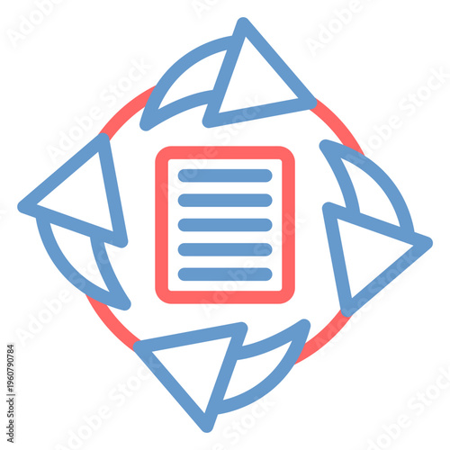 Clockwise Flow Chart Vector Icon