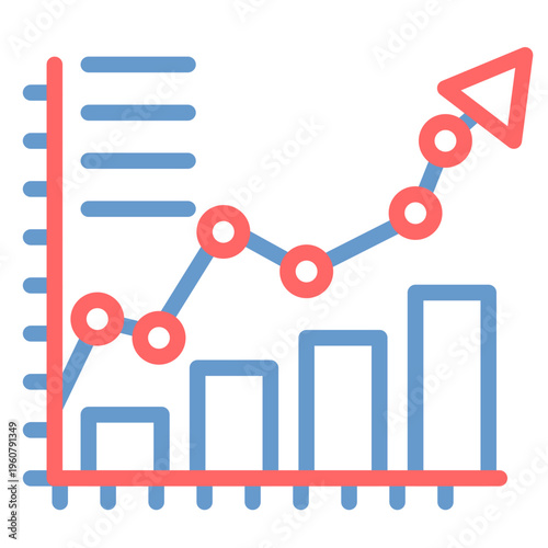 Burnup Chart Vector Icon