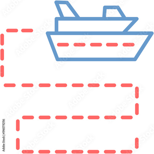 Cruise Itinerary Vector Icon