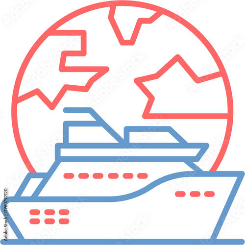 Cruise Globe Vector Icon