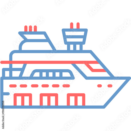 Cruise Terminal Vector Icon