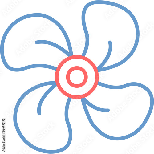 Ship Propeller Vector Icon