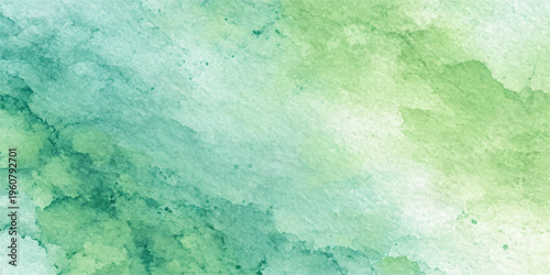 Vintage abstract watercolor background featuring green grunge paint on a rough textured paper surface for an aged wall art backdrop design