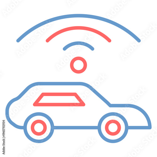 Self Driving Vehicle Vector Icon