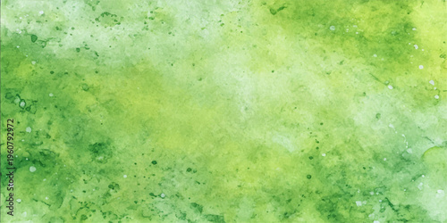 An aged green grunge background with a vintage paper texture features an antique parchment pattern and stained rough walls for a retro scrapbook design