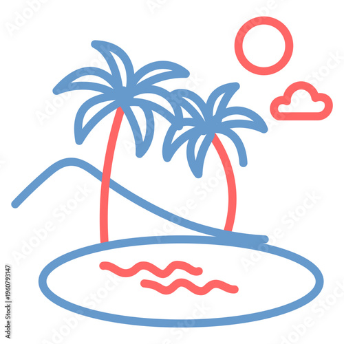 Oasis Vector Icon