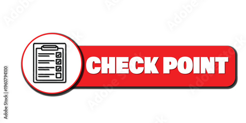 Checkpoint Control Icon, Airport Immigration and Customs Security Check Point Symbol, Passport ID Verification, Travel Border Control, Vector Illustration, Isolated on White