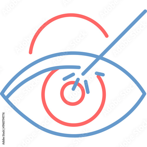 LASIK Eye Surgery Vector Icon
