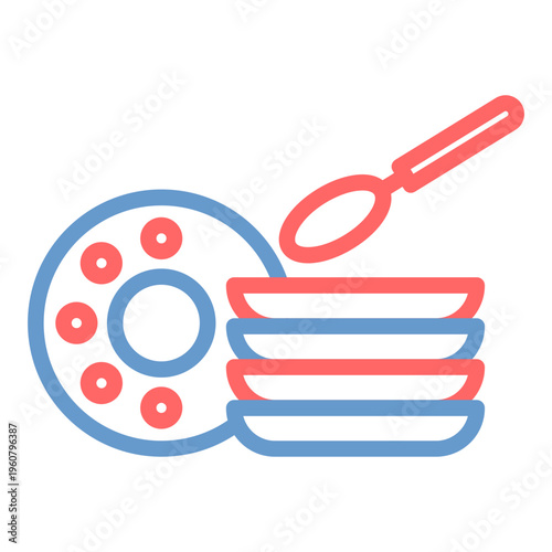 Party Plates Vector Icon