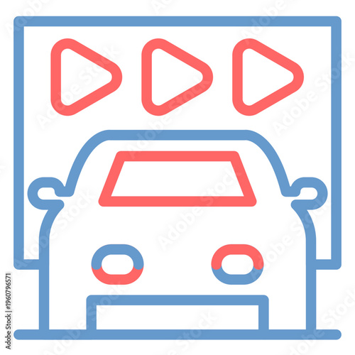 Drive In Cinema Vector Icon
