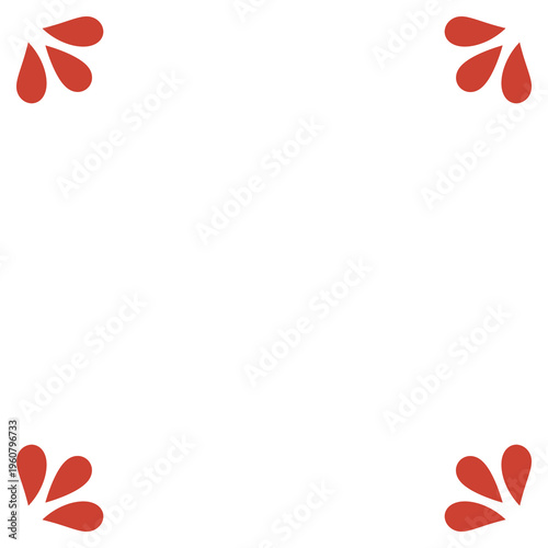 Mexican Talavera Ceramic Tile With Geometric Pattern.