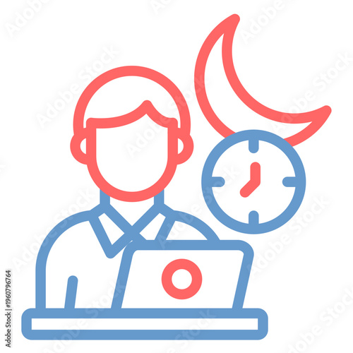 Midnight Screening Vector Icon