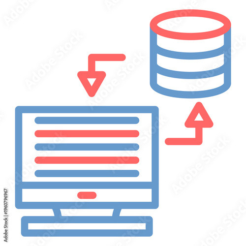 Data Synchronization Vector Icon