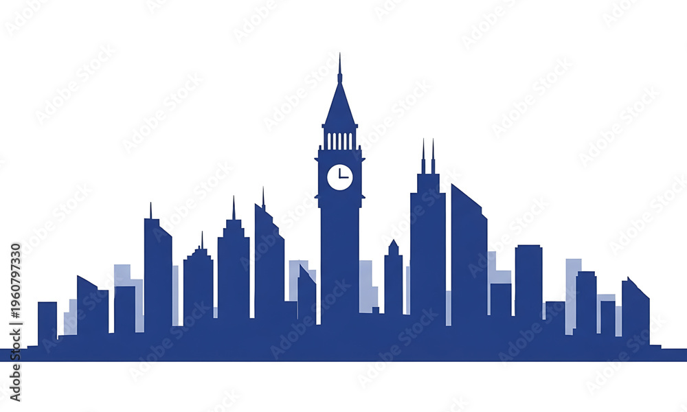 Obraz premium Big Ben City Silhouette 