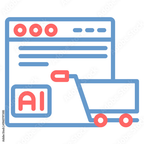 AI Product Suggestion Vector Icon