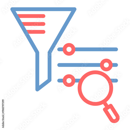Product Search Filter Vector Icon