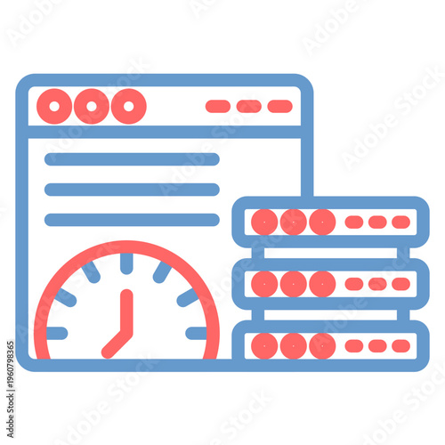 Bandwidth Usage Vector Icon