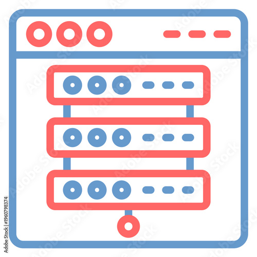 Cache Server Vector Icon