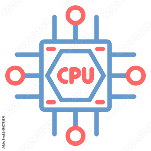 CPU Usage Vector Icon