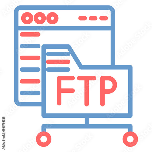 FTP Access Vector Icon