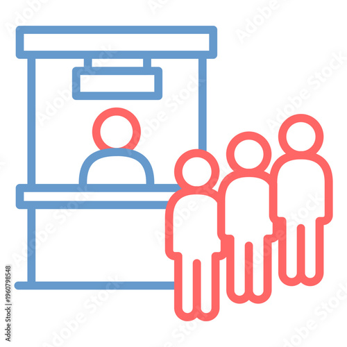 Ticket Counter Vector Icon