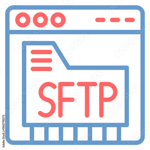 SFTP Secure Vector Icon