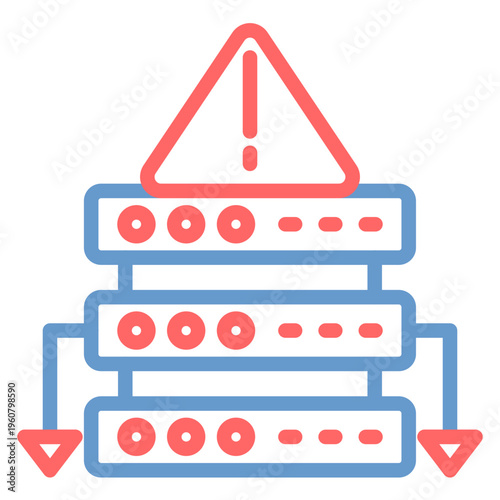 Server Shutdown Vector Icon