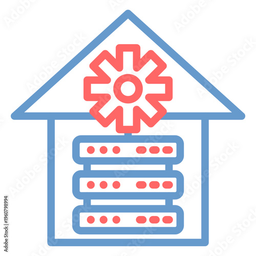 Data Warehouse Vector Icon