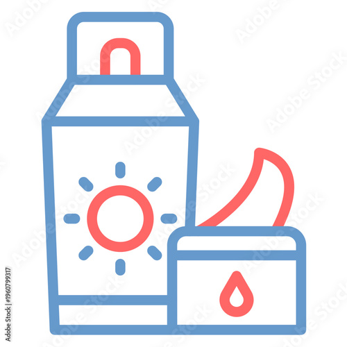 After Sun Gel Vector Icon
