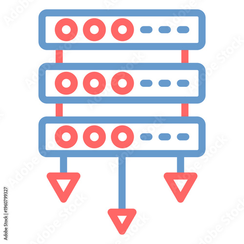 Database Architecture Vector Icon