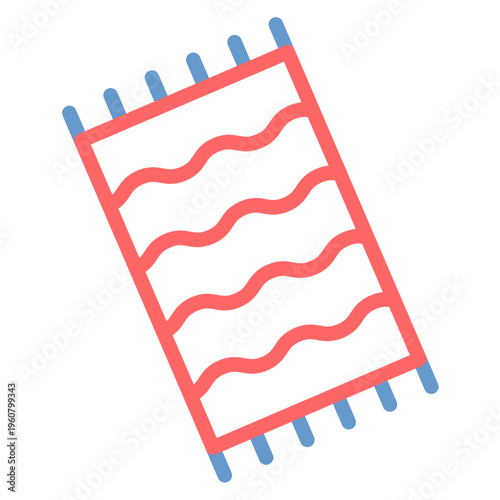 Beach Towel Vector Icon