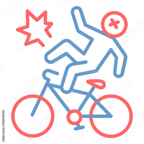 Bike Injury Vector Icon